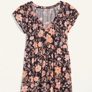 Flutter-Sleeve Floral-Print Mini Swing Dress for Women - Old Navy